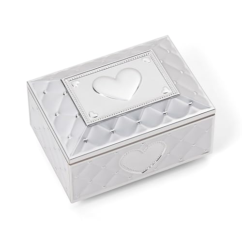 Lenox Childhood Memories Black Ballerina Jewelry Box, Silver/Pink | silverplate over stamped steel | wind-up musical design | keepsake jewelry organizer gift | 4.25 inch - style: African American Ballerina