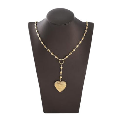 Personalized Heart Locket Necklace for Women Stainless Steel- Heart Necklace - color: Gold-B