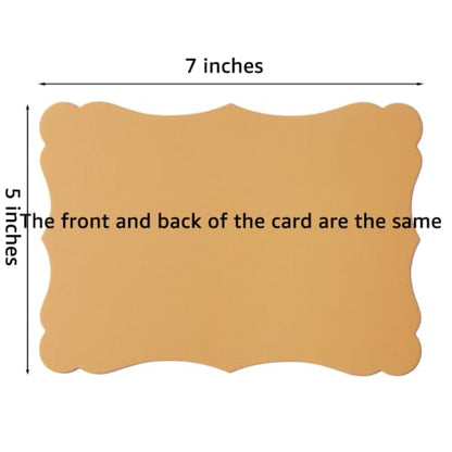 50 Pack Shiny Gold Blank Cardstock Greeting Cards, 5x7IN - color: Gold, size: 5x7IN