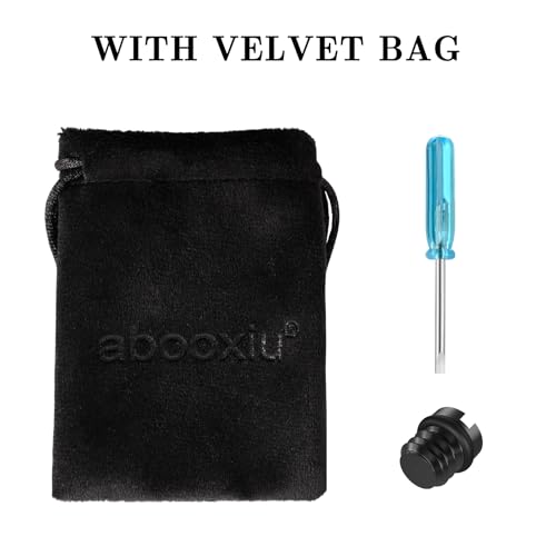 Abooxiu Screw with Screwdrivers for Urn Necklace Cremation Jewelry Ashes Keepsake Stainless Steel Replacement Black