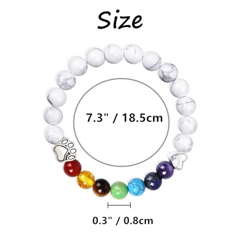 Pet Memorial Gifts Rainbow Bridge Bracelet for Loss of Dog Cat Pet Memorial Bracelet with Rainbow Bridge Poem Card Cat Dog Paw Charm Bracelet Pet Sympathy Gift for Women Men Pet Lovers