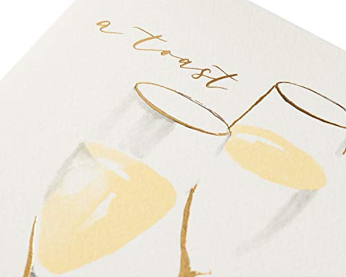 Papyrus Wedding Card for Couple (Champagne Toast) - color: Champagne Toast