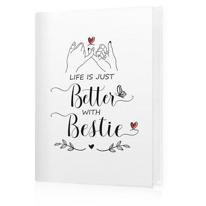 Bestie Gifts Photo Album 4x6, Friendship BFF Gifts for Women, Life Is Just Butter with Bestie 18 Pockets Small Picture Memory Photo Album for Family Anniversary Travel Vacation - color: Best Bestie