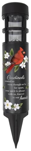 The Bridge Collection "Forever in Our Hearts Cardinal Solar Memorial Light | Weather Resistant Outdoor Sympathy Stake for Gravesite or Garden
