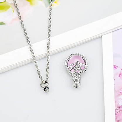 Gredstar Tree of Life Urn Necklace for Ashes, Birthstone Memorial Pendant | Teardrop Design, Love Symbol Detail, 12 Birthstone Colors, Stainless Steel, Ashes Holder, Funnel Kit Included - color: October