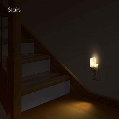 Emotionlite Plug-in Night Light, Dusk to Dawn Sensor, Warm White, 8 Pack | Warm white sensor night light, perfect for nursery, bedroom, bathroom, hallway, stairs & kitchen - size: 8 Pack Warm White