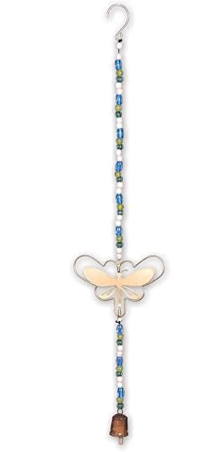 Sunset Vista Designs Memorial Marker - Commemorative Hanging Ornament Dragonfly Bell, 30" Long - color: Dragonfly