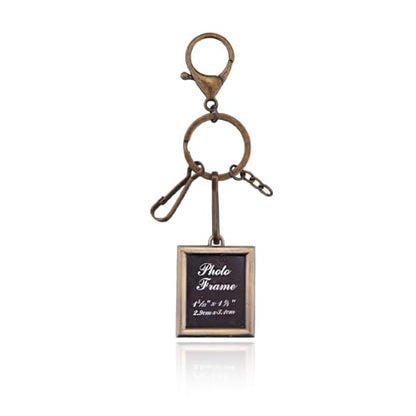 Angel Keychain with Picture for Women Condolences Gift for Loss Bereavement Gifts - color: Square