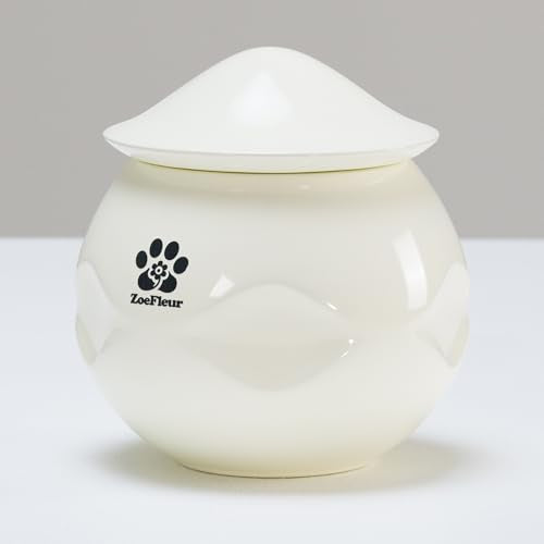 Landscape Art Pet Urn, Resin Memorial Box for Cat or Dog Ashes, Small Keepsake(A-White) - color: A-white