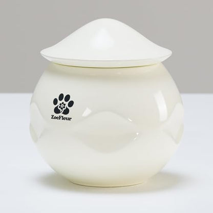 Landscape Art Pet Urn, Resin Memorial Box for Cat or Dog Ashes, Small Keepsake(A-White) - color: A-white