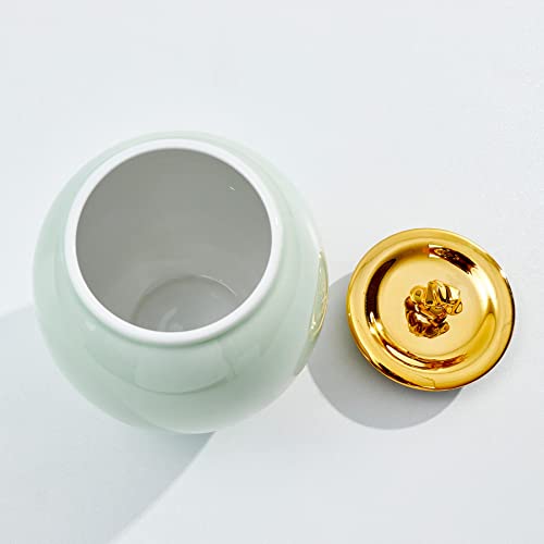 Green Medium Cremation Urn for Human Ashes Adult Male Female | Angel Ceramic Urn for Ashes Men Women Dad Mom,Memorial Urn with Velvet Bag & Funnel – A Perfect Tribute & Gift for Families - size: Medium