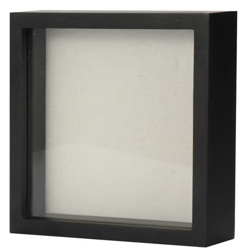TJ.MOREE Small Shadow Box Frame 5 x 5 Display Case Wooden Picture Frame - color: Black, size: 5x5