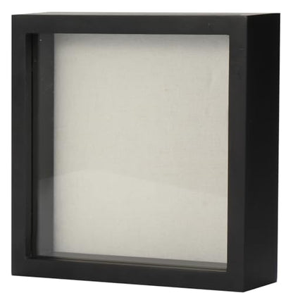 TJ.MOREE Small Shadow Box Frame 5 x 5 Display Case Wooden Picture Frame - color: Black, size: 5x5