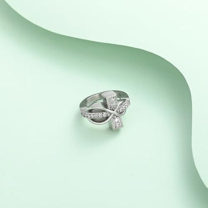 Diamond Cross Urn Ring for Ashes for Women Men for Hold Ash - size: 10
