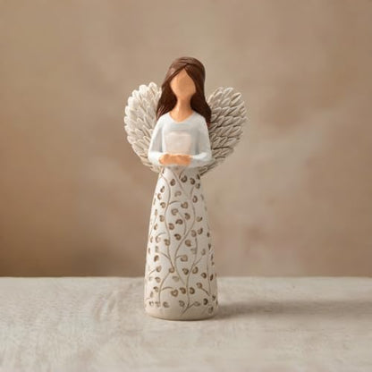5.9" Sympathy Angel Figurine Remembrance Gift for Loss of Loved One | Remembrance Gift, For Loss of Loved One - color: White03