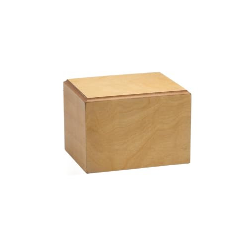 Companion Urn for Human, Infant and Pet Ashes, Cremation and Aquamation Urn for Adults, Infants, and Pets, Memorial Keepsake Urn (Maple, Small) - color: Maple, size: Small