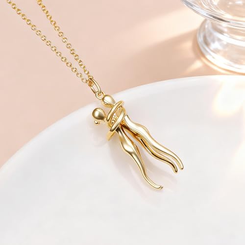 FLYOW S925 Sterling Silver Best Friend Couple Pendant Friendship Sun Moon Lotus Yin Yang Matching Bff Necklace for Women Jewelry - style: Entire gold