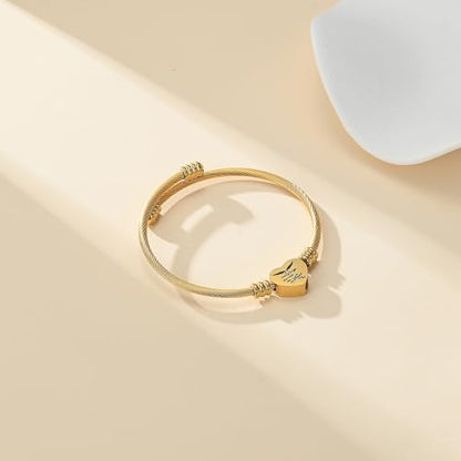 Cremation Jewelry Wing Heart Urn Bracelet for Human Ashes for Women Men Memorial Keepsake Cuff Bangle Bracelet - color: Customize