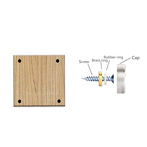 Screw Covers Caps 20-Pack 0.86"(22mm) Stainless Steel Mirror Screw Covers - size: 22mm
