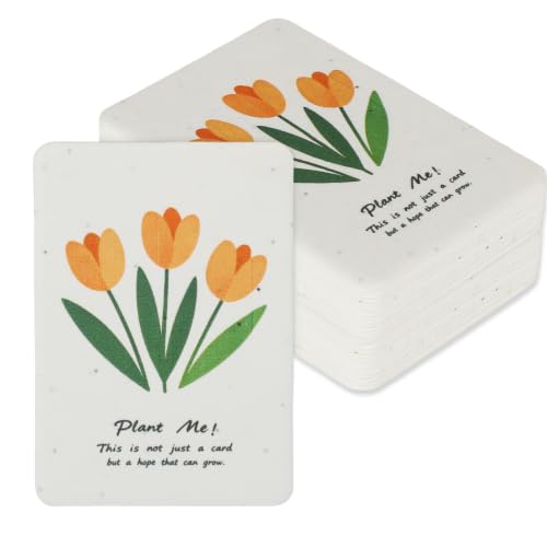 nulala 20Pack Mini Handmade Seed Paper Card (2.36" x 3.54"), Eco-Friendly with Wildflower Seeds,Unique Guest Card for Wedding Favors, Bridal Shower,Gift Box Wrapping,Celebration of Life - size: P30-3
