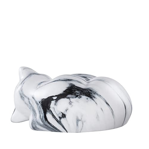 Pet Urns,Sleeping Resin Cremation Cat Urn, Cat Urns for Ashes, Small Animal Urn （White）… - color: White