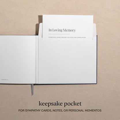 Kunitsa Co. Funeral Guest Book for Memorial Service – in Loving Memory (Sage - Lined Pages) - color: Sage - Lined Pages