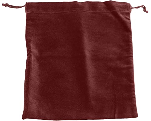Large Burgundy Velvet Cremains Bag for Ashes - Large Size 10"L x 12"H - for Holding 230 Cubic Inches of Pet or Human Cremains - Includes Plastic Bag for Ashes - color: Burgundy, size: Large