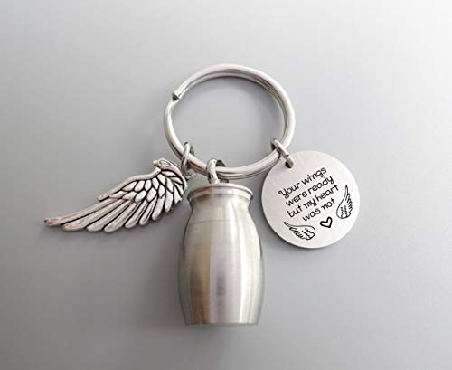 Small Cremation Urn Keychain Mini Memorial Ashes Holder Key Chain Ashes Keepsake Remembrance Gifts in Memory of Loved One Dad Mom Sympathy Gift