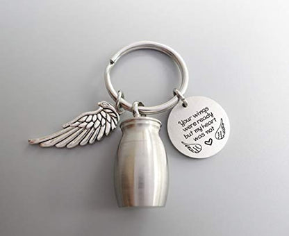 Small Cremation Urn Keychain Mini Memorial Ashes Holder Key Chain Ashes Keepsake Remembrance Gifts in Memory of Loved One Dad Mom Sympathy Gift