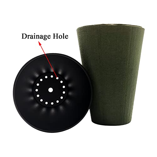 New Cemetery Vase with a Stake, Cemetery Flower Vase with Floral Foam, Black(Flowers are not Included) - style: Style L