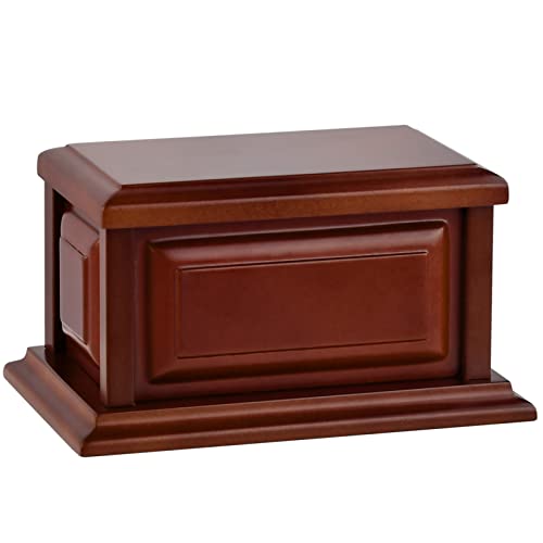 MAKEY'S Extra Small Keepsake Urns for Human Ashes, Professional Wood Urn for Ashes, Cremation Urn for Funeral - size: cherryKeepsake