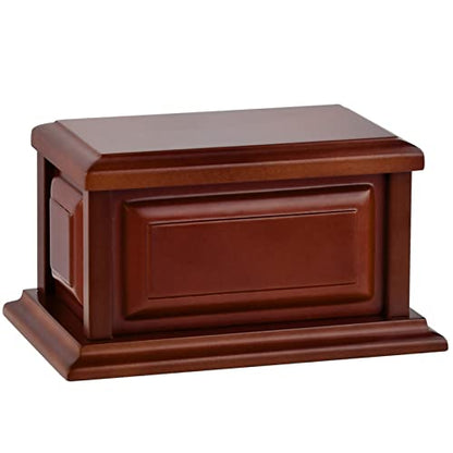 MAKEY'S Extra Small Keepsake Urns for Human Ashes, Professional Wood Urn for Ashes, Cremation Urn for Funeral - size: cherryKeepsake