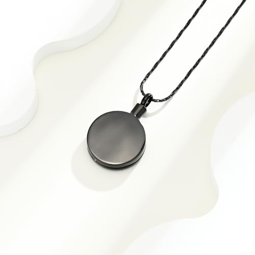 Tree of Life Teardrop Urn Necklace for Ashes Teardrop Crystal Cremation Jewelry Celtic knot Ashes Pendant Stainless Steel Keepsake Memorial Jewelry for Women Men - color: B-Black