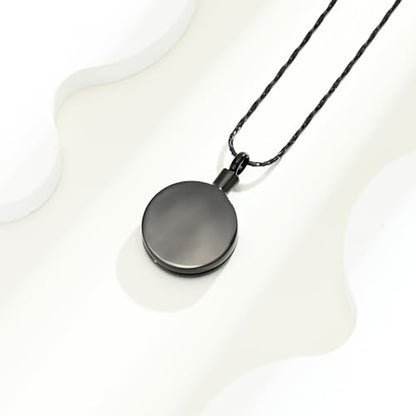 Tree of Life Teardrop Urn Necklace for Ashes Teardrop Crystal Cremation Jewelry Celtic knot Ashes Pendant Stainless Steel Keepsake Memorial Jewelry for Women Men - color: B-Black
