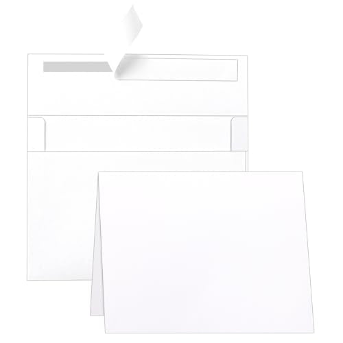 Guakicae 100 Packs White Blank Cards and Envelopes 5 x 7 - color: White, size: 5x7-100pcs