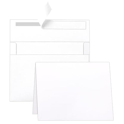 Guakicae 100 Packs White Blank Cards and Envelopes 5 x 7 - color: White, size: 5x7-100pcs