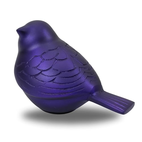 Bird Urn Small Keepsake Cremation Urn for Human or Pet Ashes, Premium Quality Memorial for Beloved Pets & Loved Ones, Durable Solid Design for Women (Purple, Small, Solid) - color: Purple