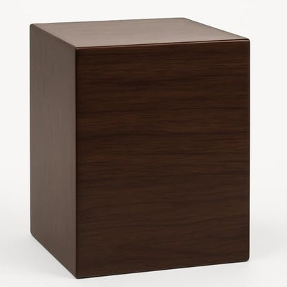 Wooden Cremation Urn for Human Ashes Adult Large Walnut Wood Urn Box TSA Travel Urn Modern Minimalist Memorial Burial Urn Holds 300 lb for Male Female Premium Decorative Funeral Box with Non-Slip Pads