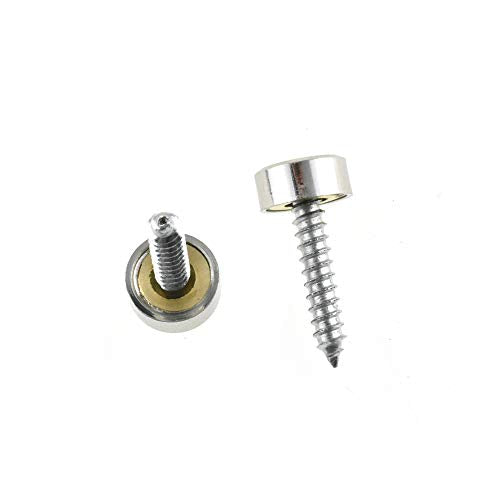 Hahiyo 18mm Diameter Mirror Screws Brushed Stainless Steel Solid Easy Install Brass Washer Decorative Caps Fasteners Nails 8 Pairs for Bathroom Mirrors Panels Kitchen Ceiling Arts Crafts - size: 18mm-8sets