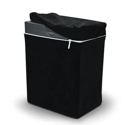Velvet Urn Bag with TSA Approved Cremation Container | Holds Cremated Ashes of Human Adult | for Use in a Niche or Ground Burial | Fits The Crowne Burial Urn Vault (Black with Our Lady) - color: Black With Our Lady