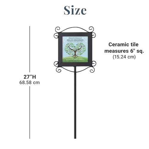 Let's Make Memories Personalized Memorial Garden Stake - Rooted in Love - Sympathy - Condolences - color: Planted In Memory
