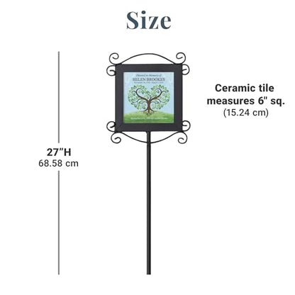 Let's Make Memories Personalized Memorial Garden Stake - Rooted in Love - Sympathy - Condolences - color: Planted In Memory