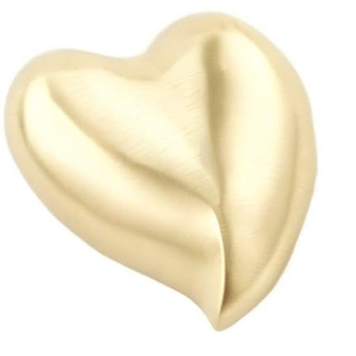 Goldenglow Heart Keepsake Cremation Urn for Ashes, Brass, Gold Urn, Keepsake Sized Cremation Urn, 3 Inches Wide - color: Goldenglow Heart