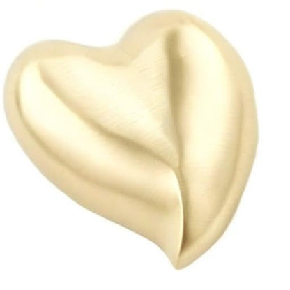 Goldenglow Heart Keepsake Cremation Urn for Ashes, Brass, Gold Urn, Keepsake Sized Cremation Urn, 3 Inches Wide - color: Goldenglow Heart