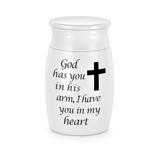 SOITIS 2.7" Aluminum Keepsake Urn for Human Ashes Mini Urn for Human Ashes | Cross Urn Small Urns for Human Ashes Keepsake Urns for Human Ashes Decorative Urns for Male Female Burial Funeral - color: Cross