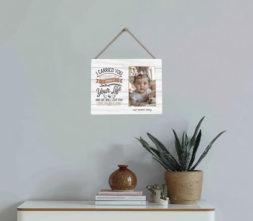 Memorial Picture Frame,In Memory Of Infant Pregnancy Loss Gifts,I Carried You Every Second Of Your Life,Fits 4x6 Wooden Photo Frames - color: Purple