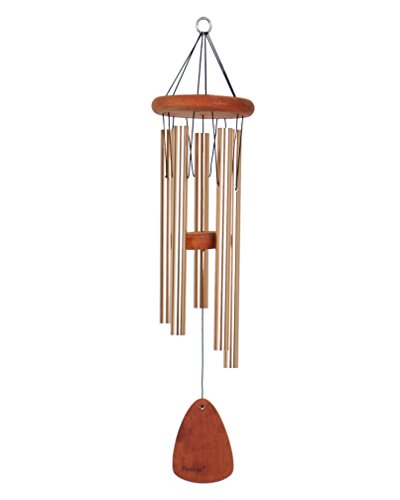 Festival 28-inch Redwood Wind Chime w/Customization in Bronze by Wind River for Patio, Backyard, Garden, and Outdoor décor. Made in the USA - color: Bronze