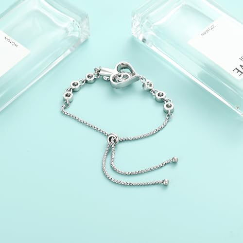 Rose Flower Adjustable Urn Bracelet for Ashes Birthstone Stainless Steel Cremation Jewelry Memorial Keepsake Locket Urns Bracelet Jewelry for Men Women Gifts