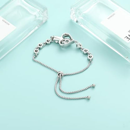 Rose Flower Adjustable Urn Bracelet for Ashes Birthstone Stainless Steel Cremation Jewelry Memorial Keepsake Locket Urns Bracelet Jewelry for Men Women Gifts