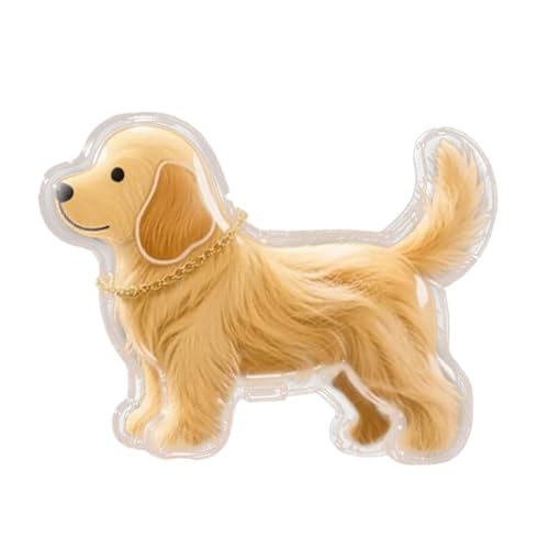 Pet Hair Keepsake Keychain Memorial Charm with Transparent Bottle for Collecting Dog Fur Portable - color: Golden Retriever 1